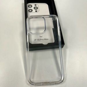 iPhone 15 Pro Max clear silicone SPECK case. Excellent condition.